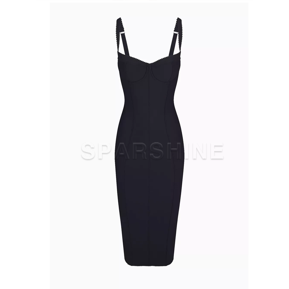Robe Sexy imprimé léopard pour femmes, sans manches, ajustée, extensible, moulante, mi-mollet, Clubwear, robes de soirée