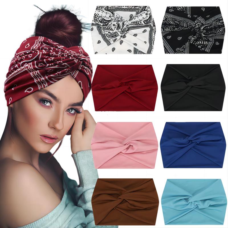 Large bandeau élastique bandeau Pilates Yoga fitness course cyclisme bandeau Turban maquillage cerceau de cheveux maquillage bandeau pour les femmes