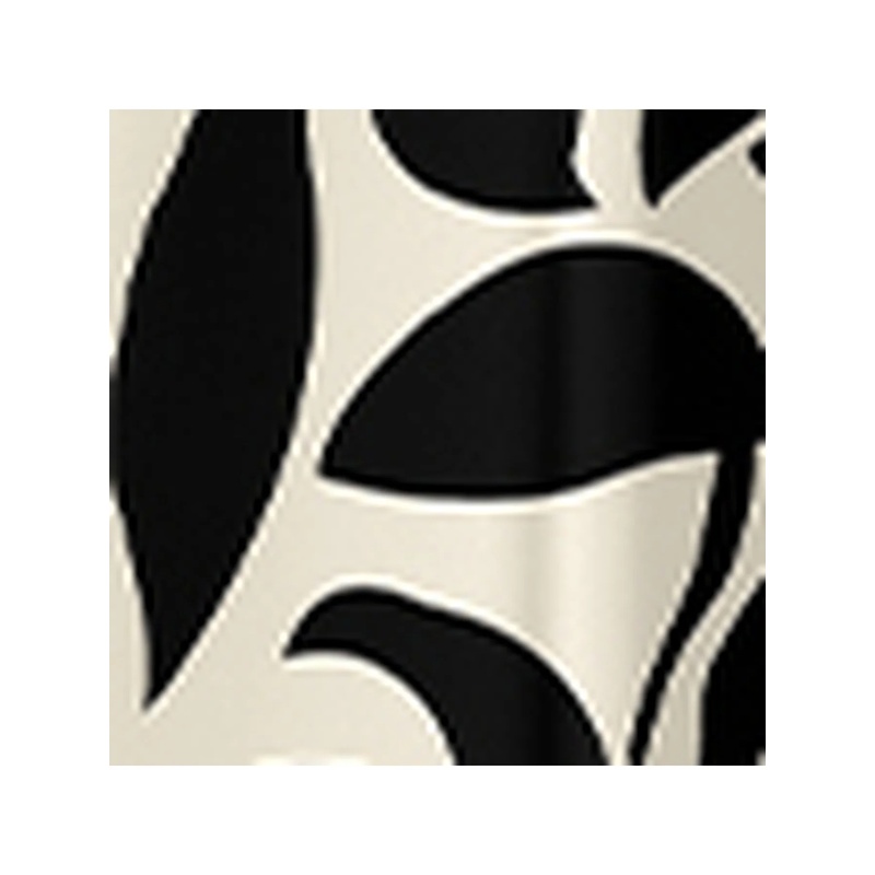 Ensemble deux pièces grande taille pour femmes, style décontracté, t-shirt noir à torsades latérales et pantalon large à imprimé feuilles noir et blanc, tenue décontractée