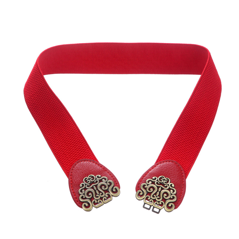 Ceinture élastique rétro extensible pour femmes, large, accessoire de mode pour filles, adapté à l'appariement de jupes, pantalons, robe, gagnant