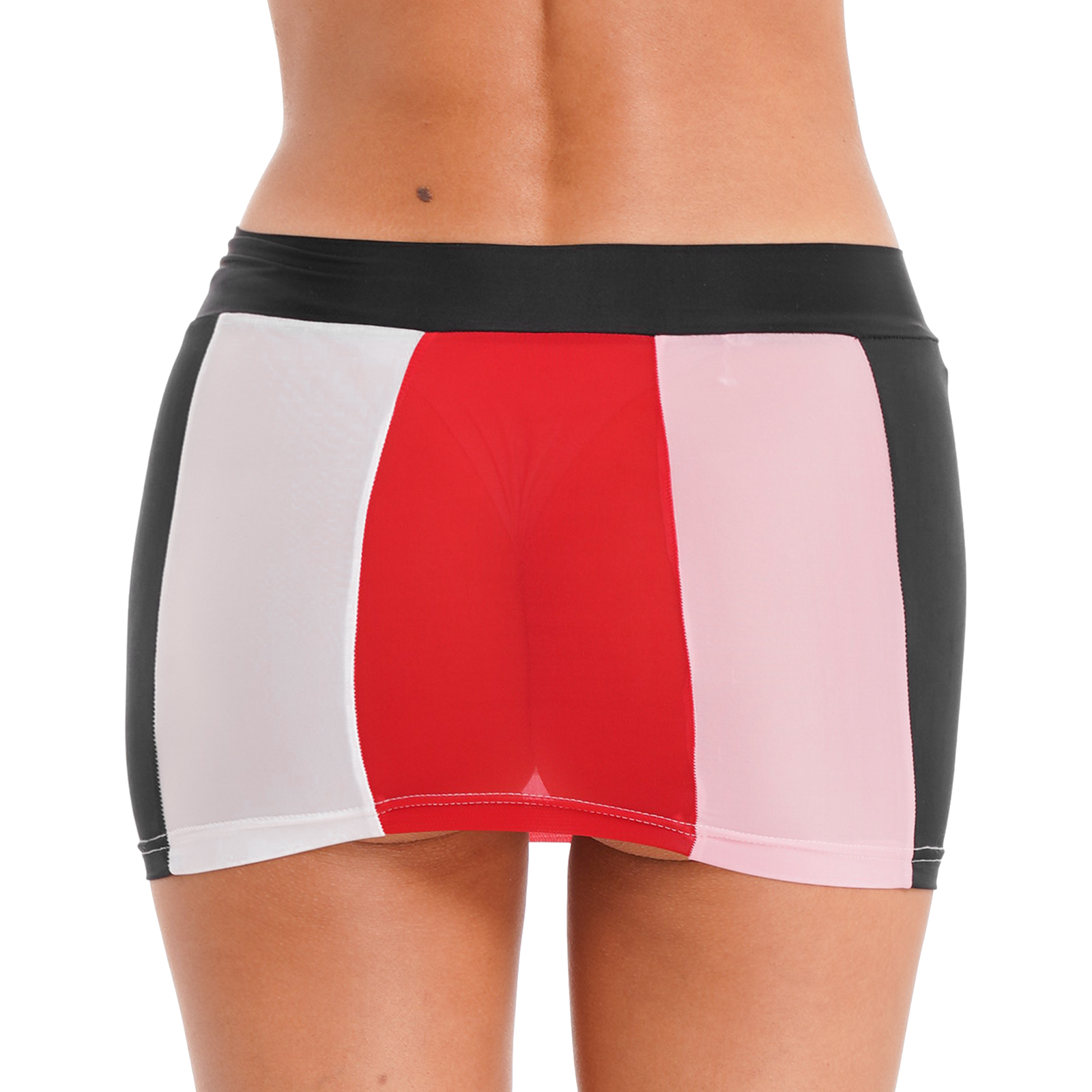 Mini jupe mi-transparente pour femmes, taille basse, vêtement de plage