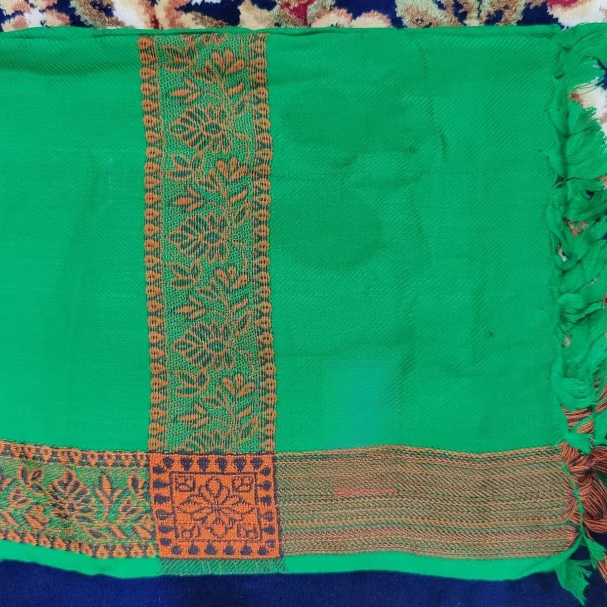 Foulard vert musulman pour hommes, foulard traditionnel en coton doux, couvre-chef de prière islamique Eid, bandeau respirant