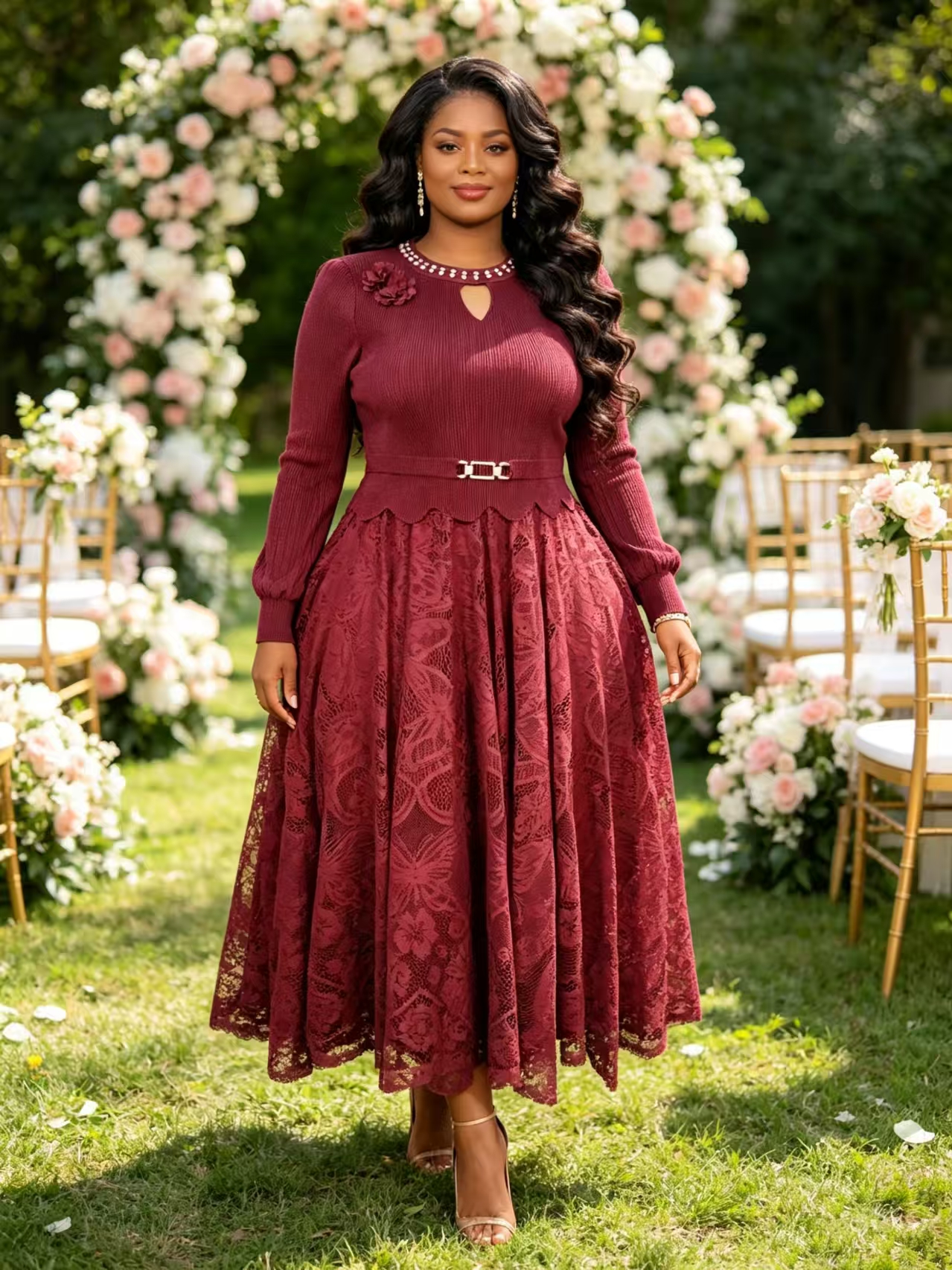Tenue Traditionnelle Nigériane pour Femme, Robes Africaines pour Mariage, Dashiki en Dentelle Africaine pour Dames, Robe Africaine 2026
