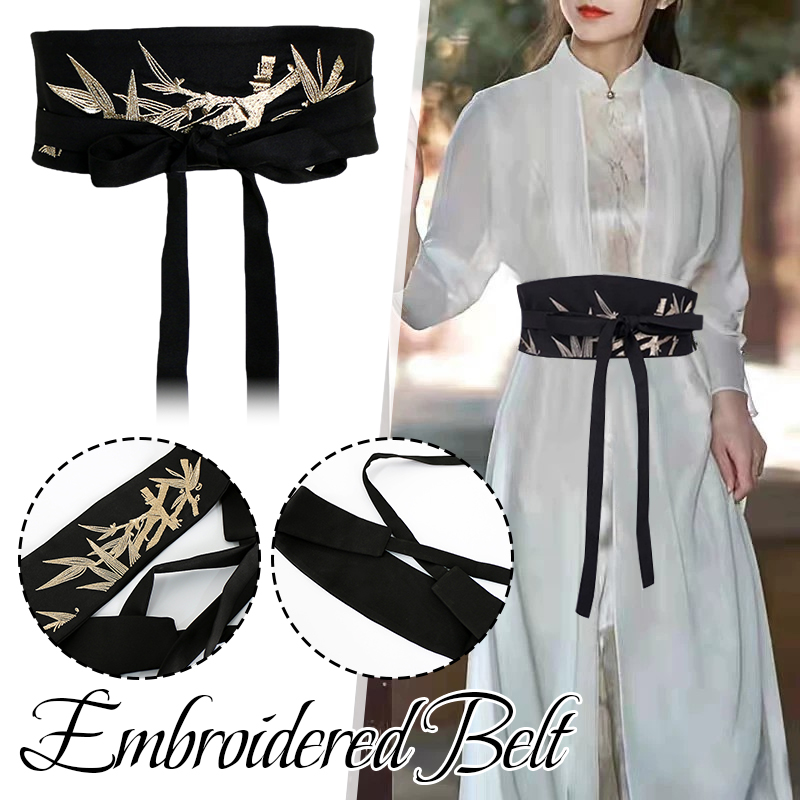 Ceinture brodée rétro, Kimono japonais Yukata, ceinture de taille auto-cravate, ceinture enveloppante, robe Hanfu traditionnelle chinoise, Corset décoratif