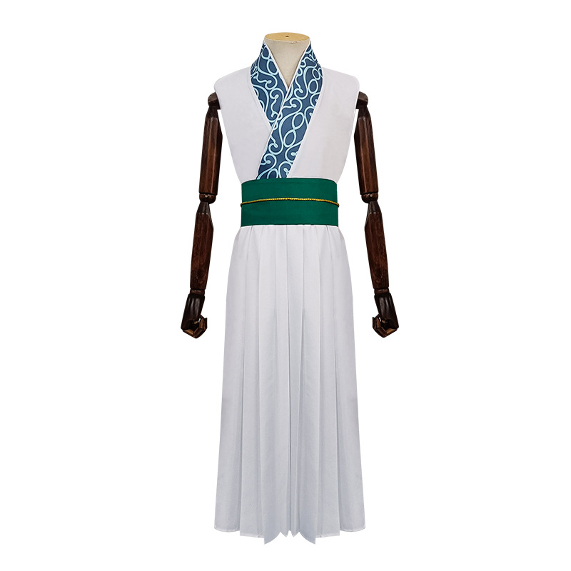 Costume Cosplay Ya Boy Kongming! Zhuge Liang Hanfu pour Homme Robe Bleue Tenue d'Érudit Chinois Ancien Déguisement Halloween Carnaval