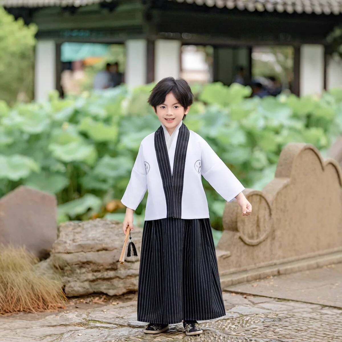 Costume traditionnel japonais pour enfants, vêtements de samouraï pour enfants, ensembles de kimonos pour garçons, vêtements de scène pour enfants
