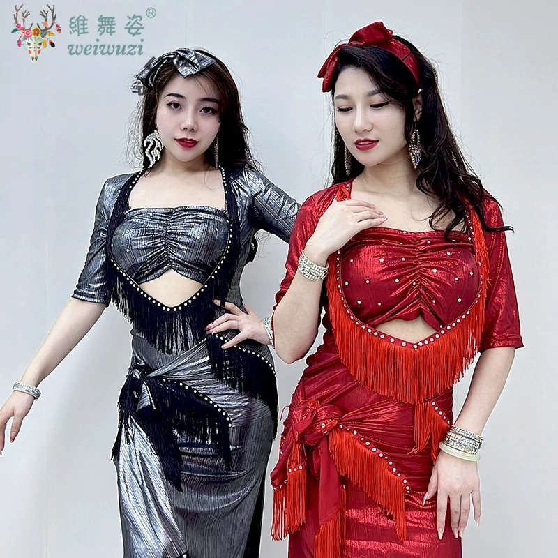 Costume de Danse du Ventre Égyptienne, Robe BALADI Saidi, Robe de Danse Populaire de Groupe, Soutien-gorge Fait Main, Robe SHAABI pour Compétition et Performance