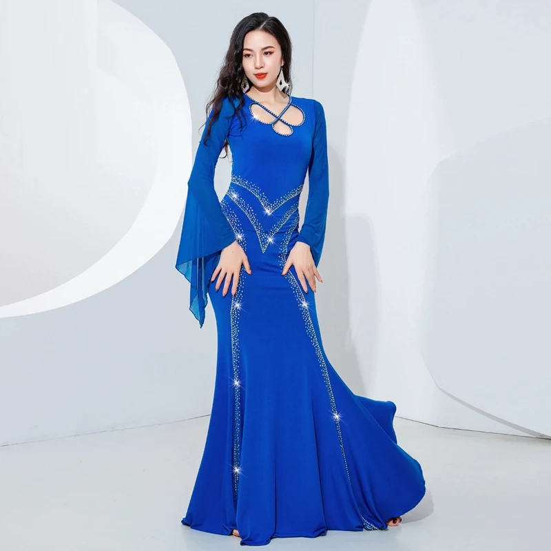 Robe de danse du ventre pour femmes, Robes pour cheveux irakiennes, coupe cintrée, manches longues, en Spandex, Performance Kawleeya
