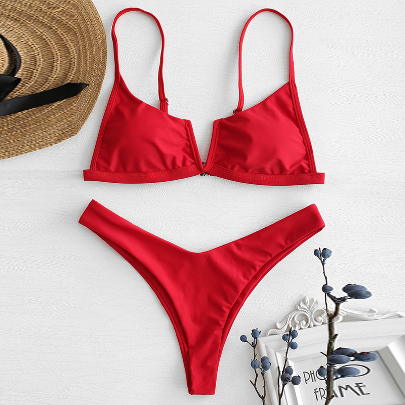 Nouveaux maillots de bain sexy : Bikinis bandeau, maillots de bain à col en V, maillots de bain push-up, ensembles de bikinis brésiliens pour femme, maillots de bain Biquini
