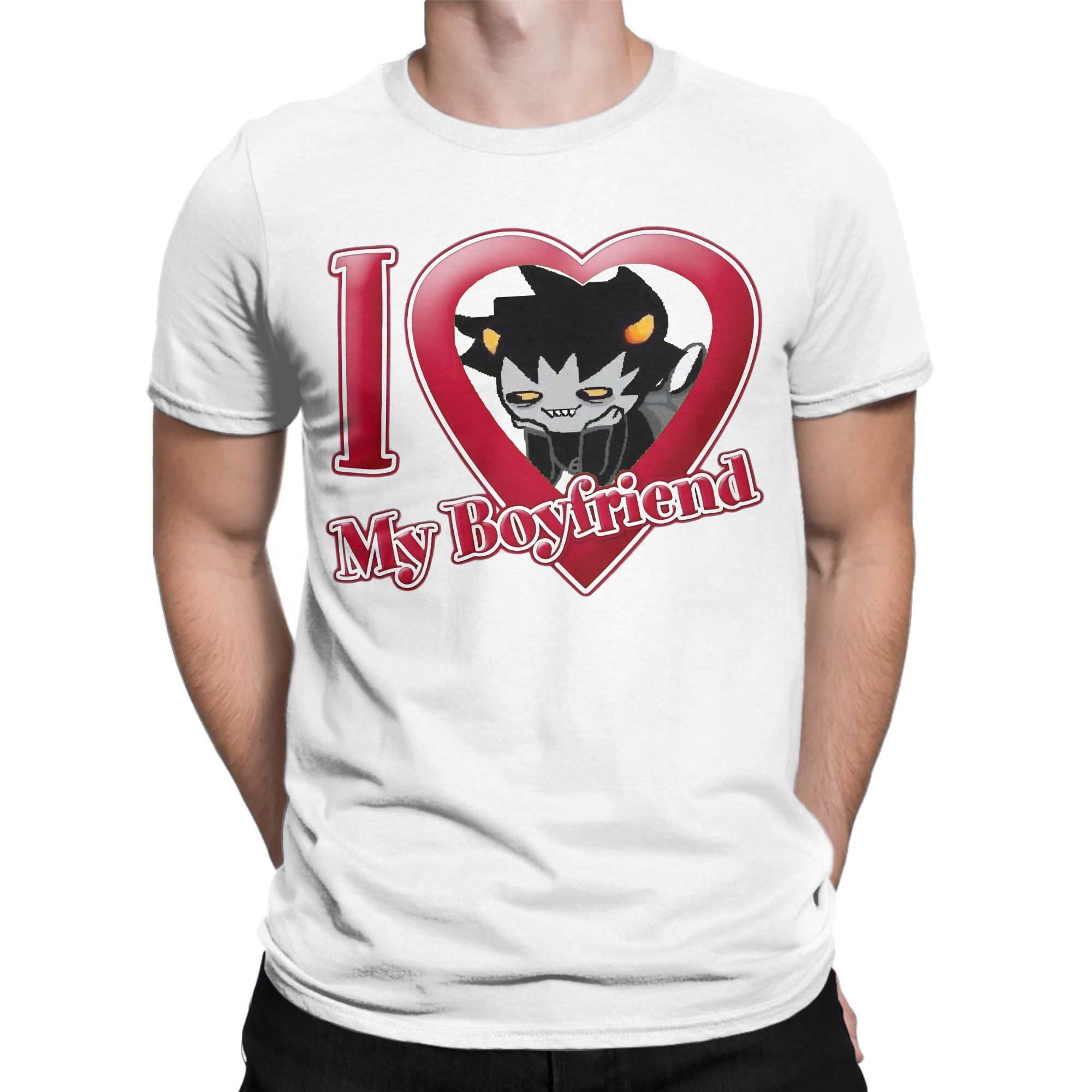 T-shirt Homestucks Manga drôle pour hommes et femmes, I Love Karkat Vantas, manches courtes, col rond, en coton, grande taille