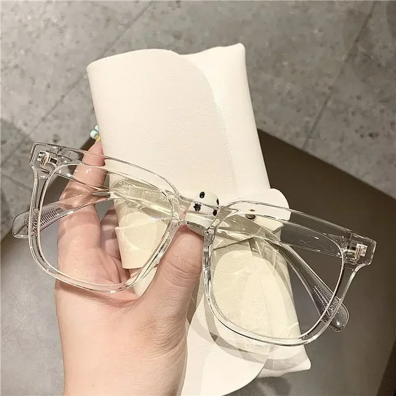Lunettes de myopie anti-lumière bleue à monture carrée pour hommes et femmes, lunettes de protection des yeux, lunettes optiques, lunettes moins, mode rétro