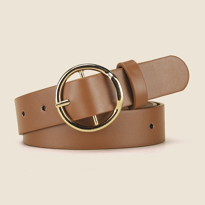 Ceinture à boucle ronde pour femmes, Simple, associée à une jupe, accessoires en jean, ceinture de Banquet, cadeaux