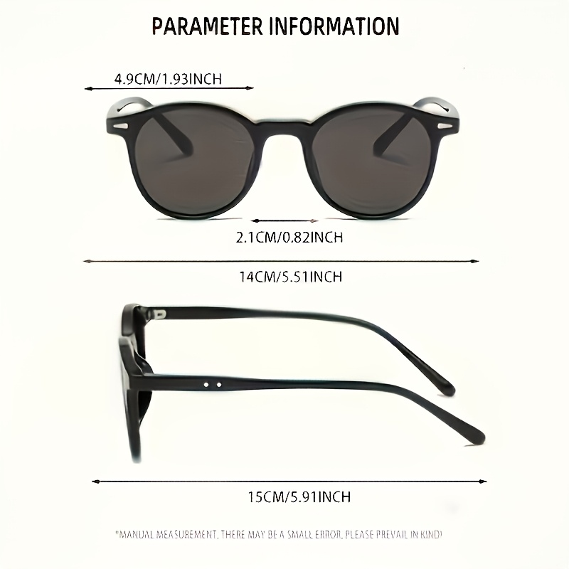 2 paires de lunettes à monture ronde tendance, unisexes - idéales pour la photographie de rue, les festivals de musique, les concerts, pour petits visages