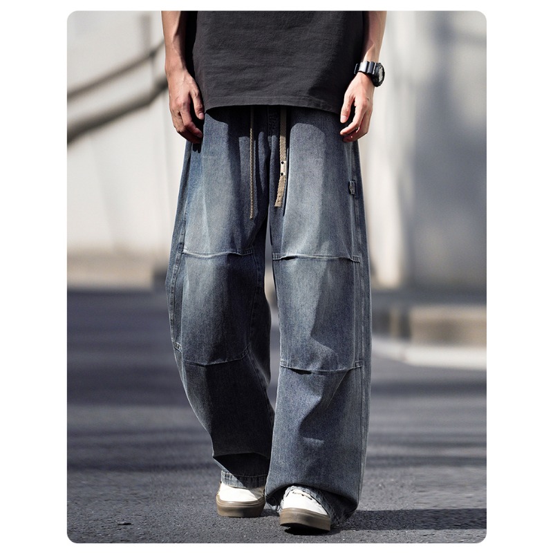 Pantalon homme, jeans homme, tendance américaine, décontracté, coupe droite, pantalon de travail, coupe ample, printemps été