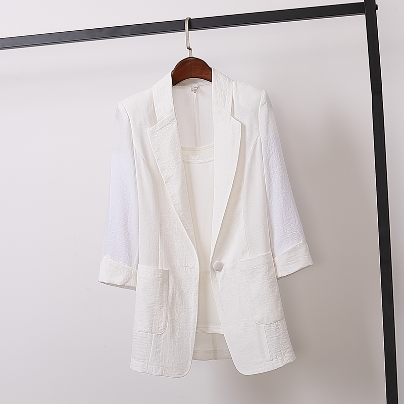 Veste décontractée de grande taille pour femmes, blazers de bureau à boutons, 4XL, W1895