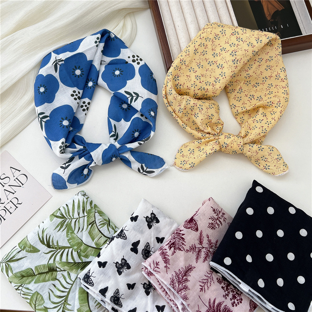 55*55 cm coton bandeau carré écharpe femmes mode Bandanas tête cheveux accessoires Turban bandeau