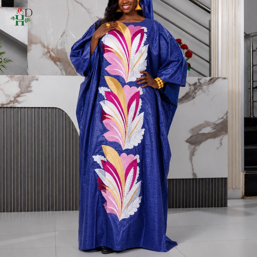 Robes H&D en solde, robes africaines pour femme, boubou du Nigeria, broderie originale, Bazin Riche, robe de mariage turque