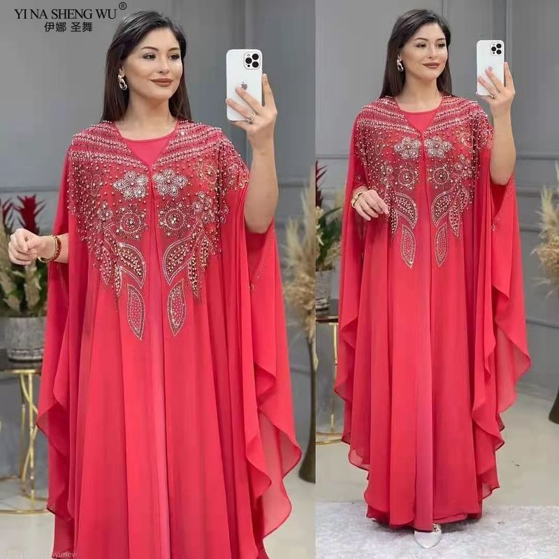 Robe Longue de brevdu Ventre pour Femme, Tenue Musulmane, Costume de Spectacle, Ensemble de 2 Pièces, Khalegy, Nouveau Style