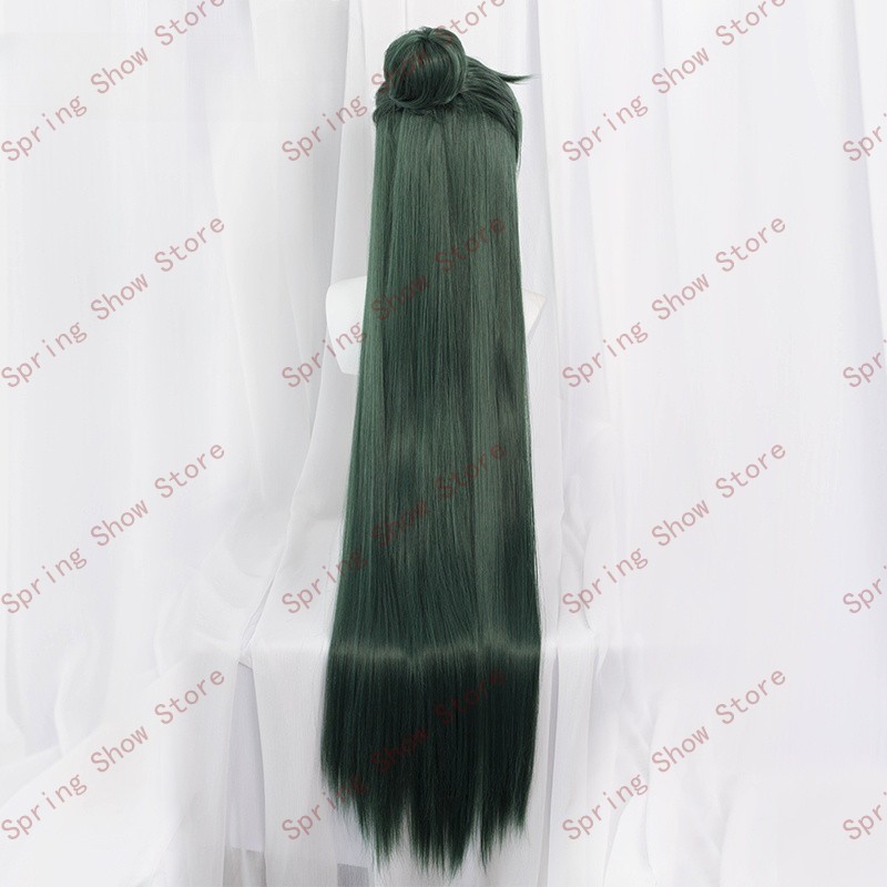 Sailormoon Pluto Meiou Setsuna Cosplay Costume cheveux synthétiques Super longue vert style Halloween fête perruque