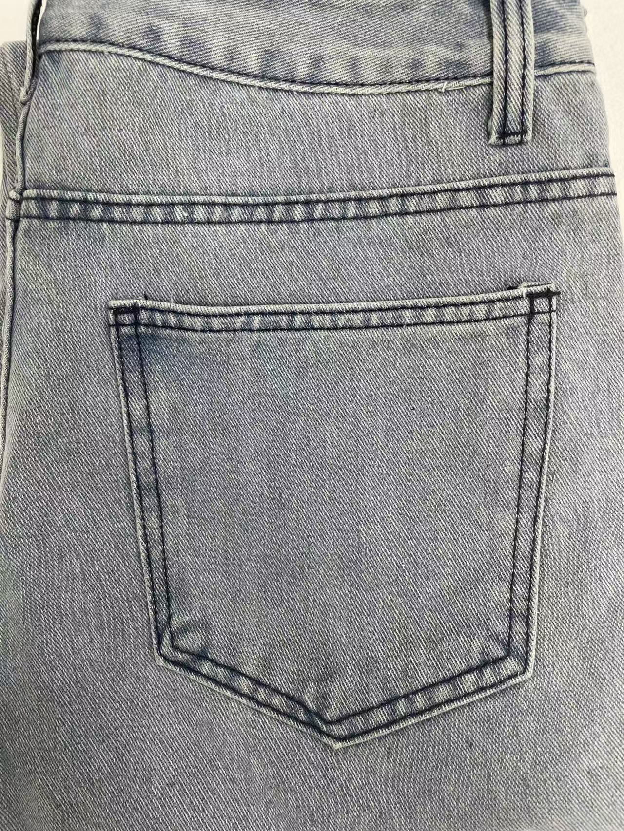 Jeans cargo décontractés rétro américains pour hommes, coupe ample, couleur unie, essentiel de la mode