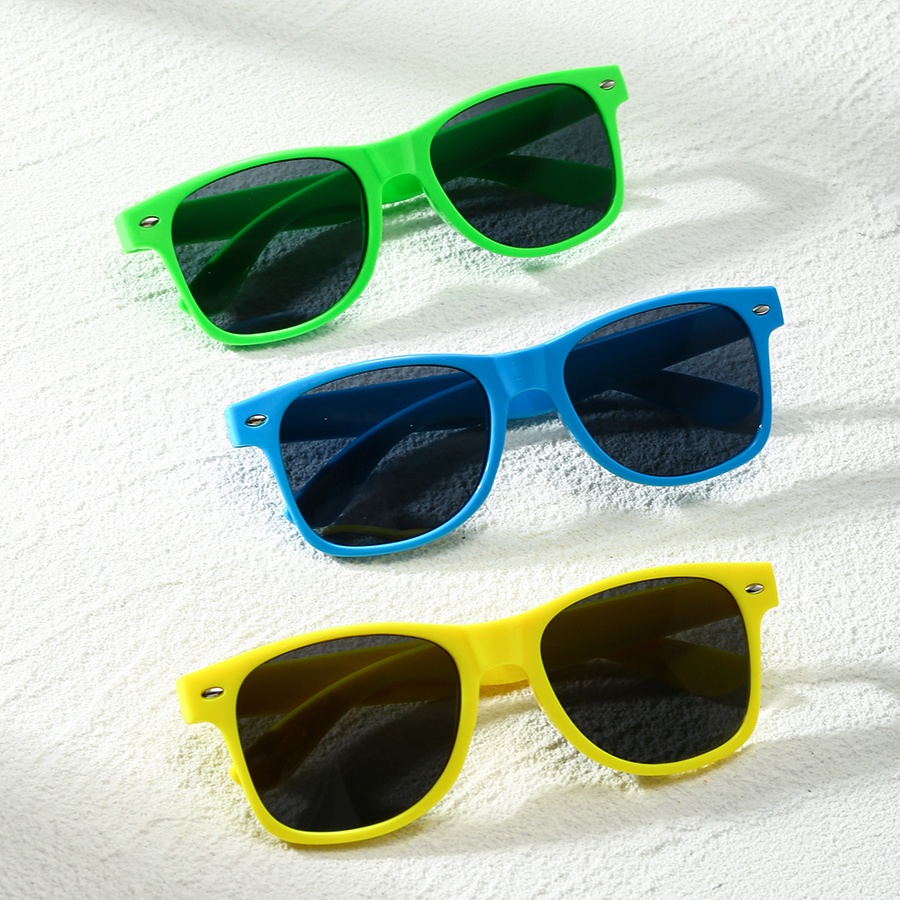 Lunettes de soleil colorées unisexes, 3 pièces, pour vacances quotidiennes, plage, fête et accessoires de Festival