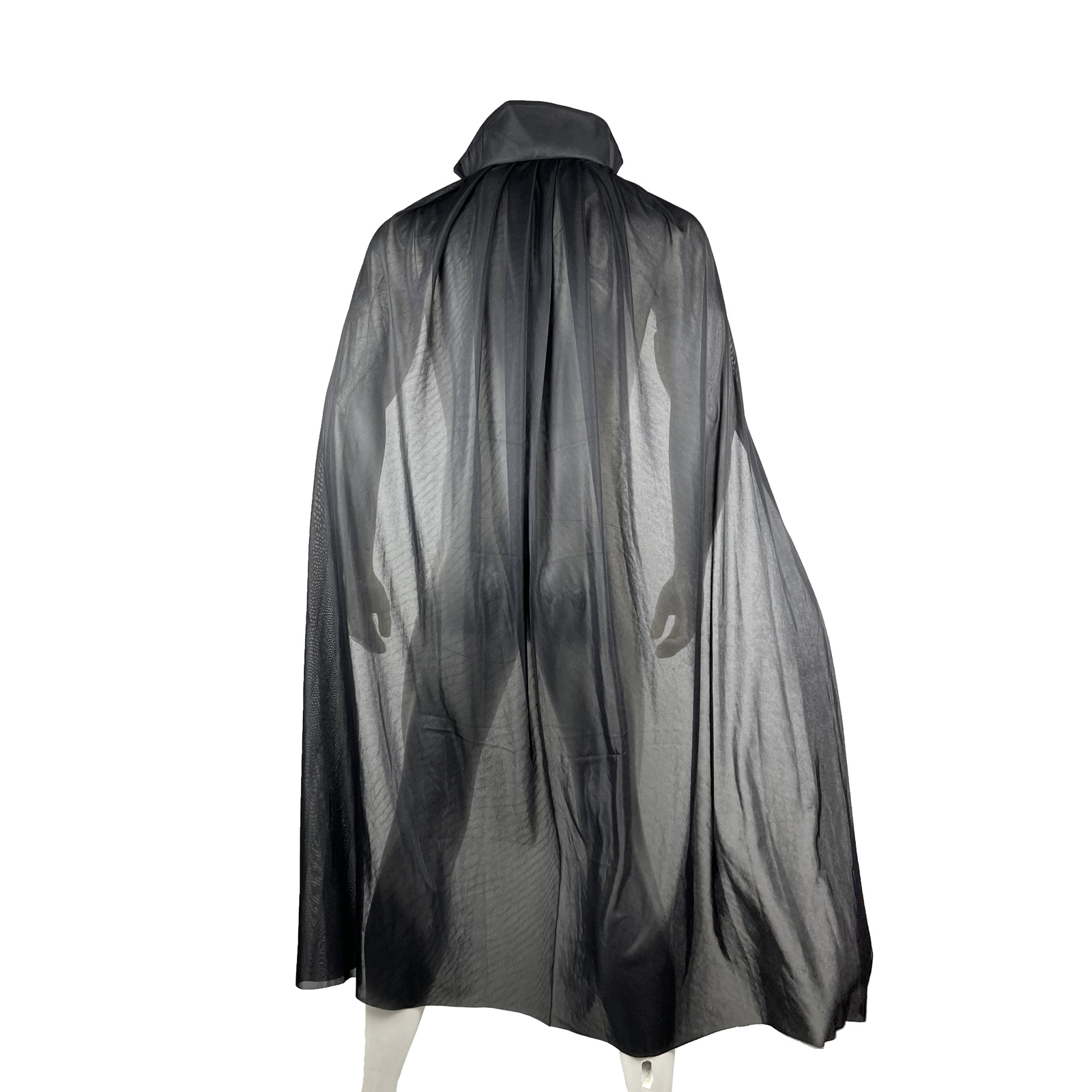 Cape noire pour homme, costume de cosplay d'Halloween, tenue de club, cape de Scélèbre Tueur, vampire, fantôme, sorcier, pour scène, unisexe, Bata Hombre