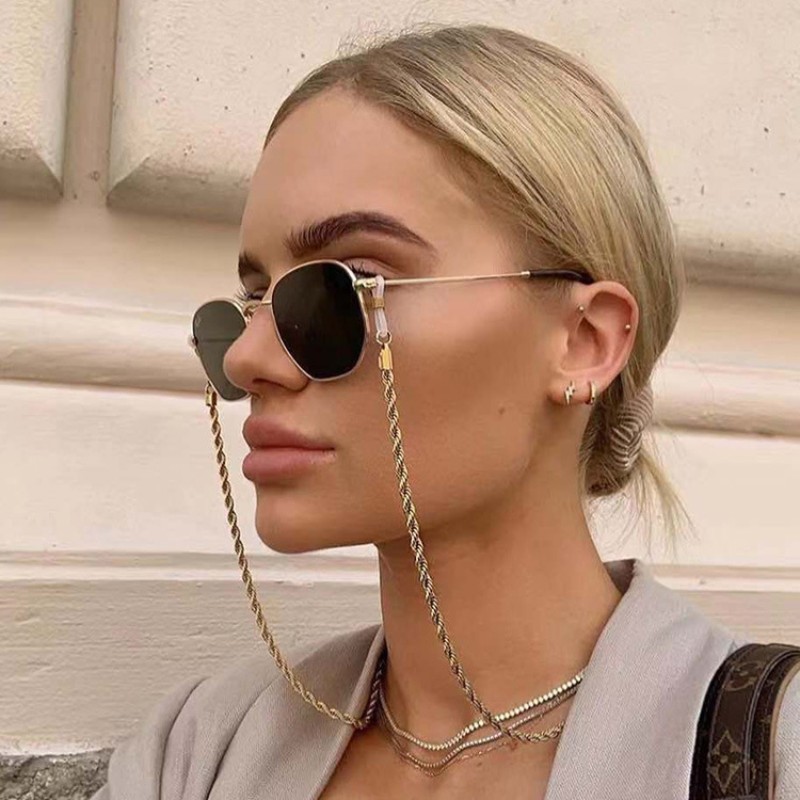 Chaîne de lunettes de lecture à la mode pour femmes, cordons de lunettes de soleil en métal, sangles de maintien, fournitures de retenue de lunettes