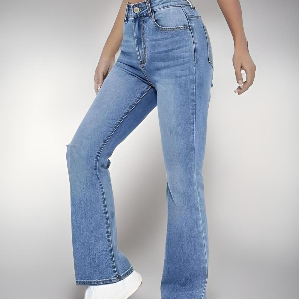 Nouveaux jeans chauds pour femmes minceur style européen et américain décontracté polyvalent taille haute pantalon en Denim lavé pour les femmes