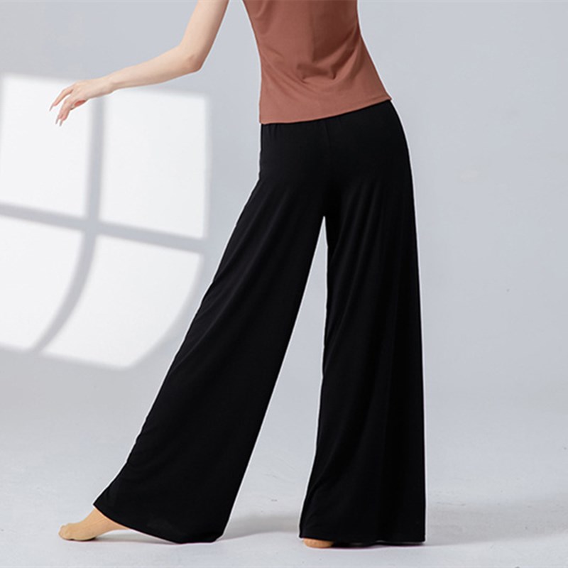 Pantalon de danse en Viscose douce, tenue de danseuse classique moderne, vêtements de danse, taille haute, fluide, vêtements de Yoga