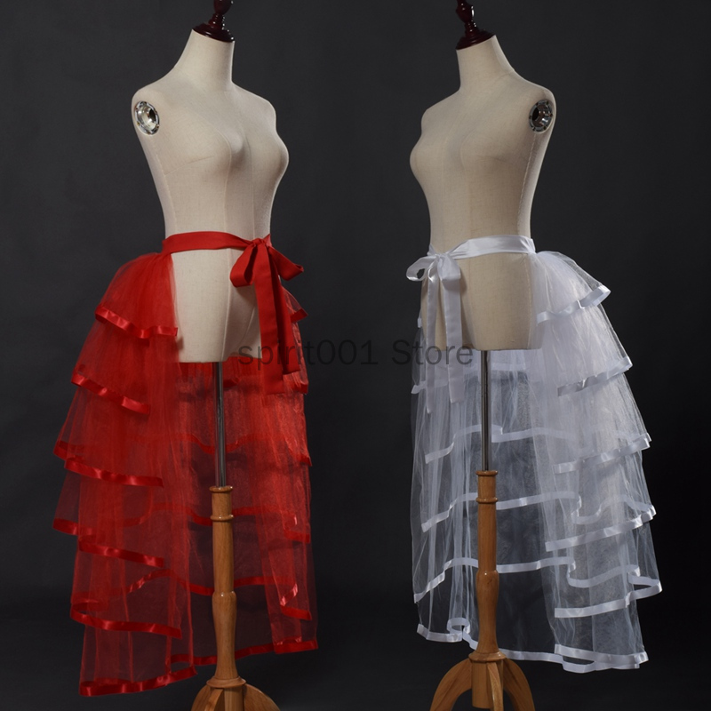 Femmes Punk gonflé à volants Tutu fête agitation jupes Sexy Steampunk Cocktail fête cravate surjupe gothique Tulle jupe pour femme