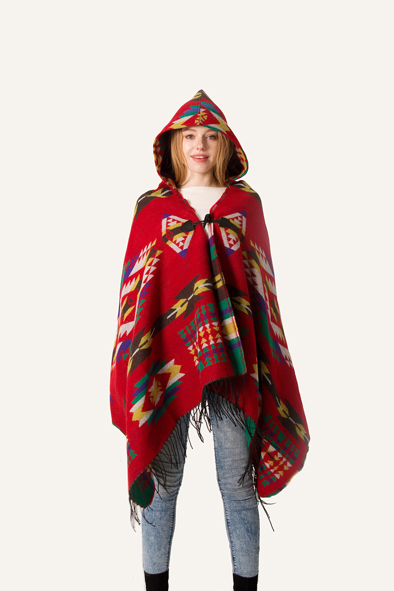 Châle Bohème Multifonction Ethnique, Écharpe Tribale à Franges, Sweats à Capuche, Cardigans Rayés, Couvertures, Cape, Châle, Glands, Poncho, Manteau