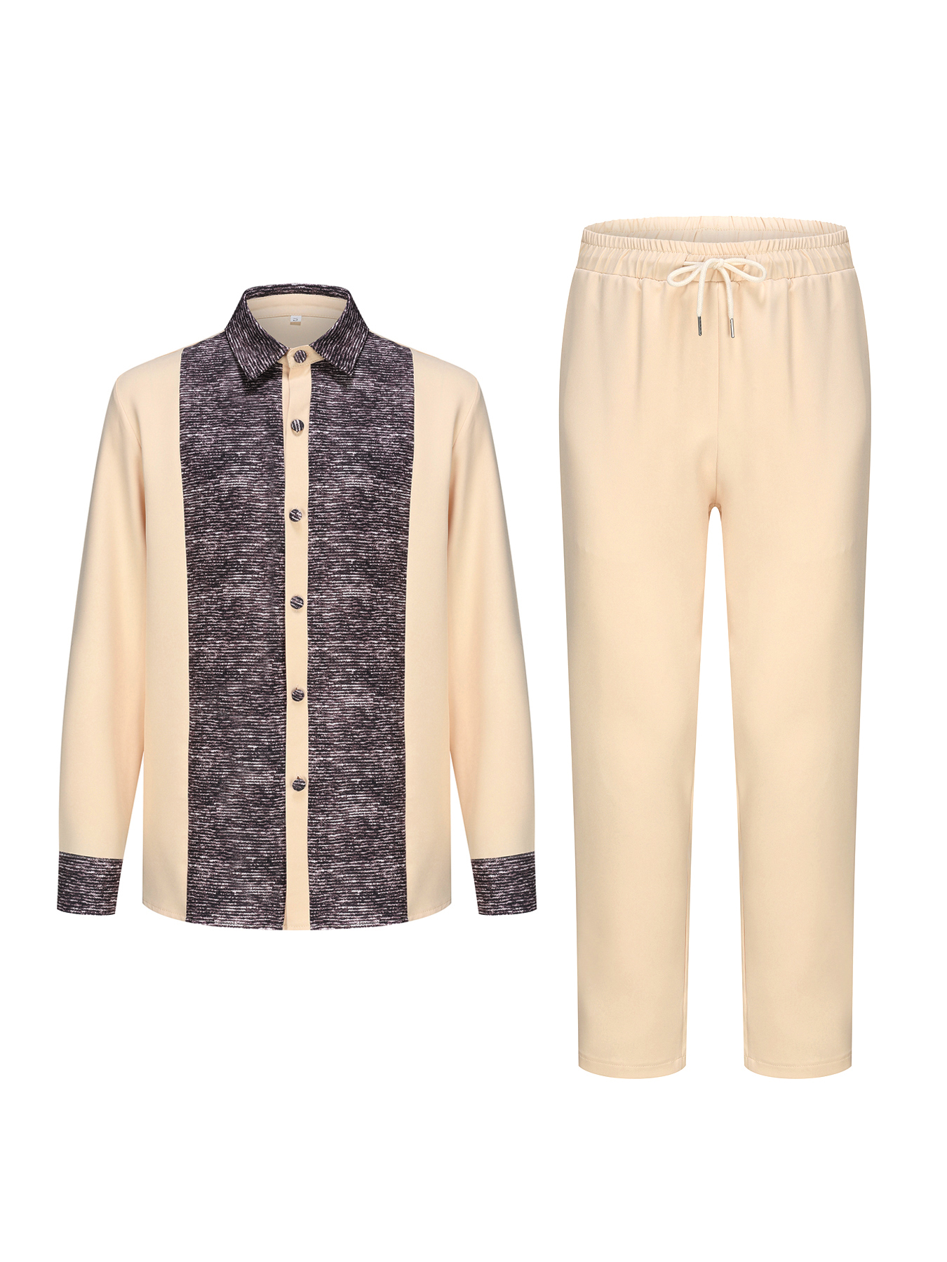 Costume traditionnel africain pour homme, chemise à manches longues de style ethnique imprimée et patchwork, pantalon décontracté, ensemble 2 pièces pour les vacances