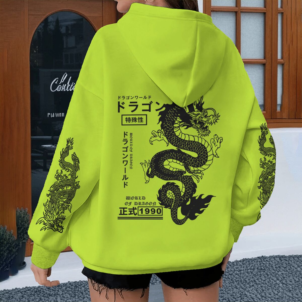 Sweats à capuche imprimés de dragons Harajuku pour hommes et femmes, sweat-shirt décontracté de style japonais sportif printemps automne, vintage unisexe à capuche