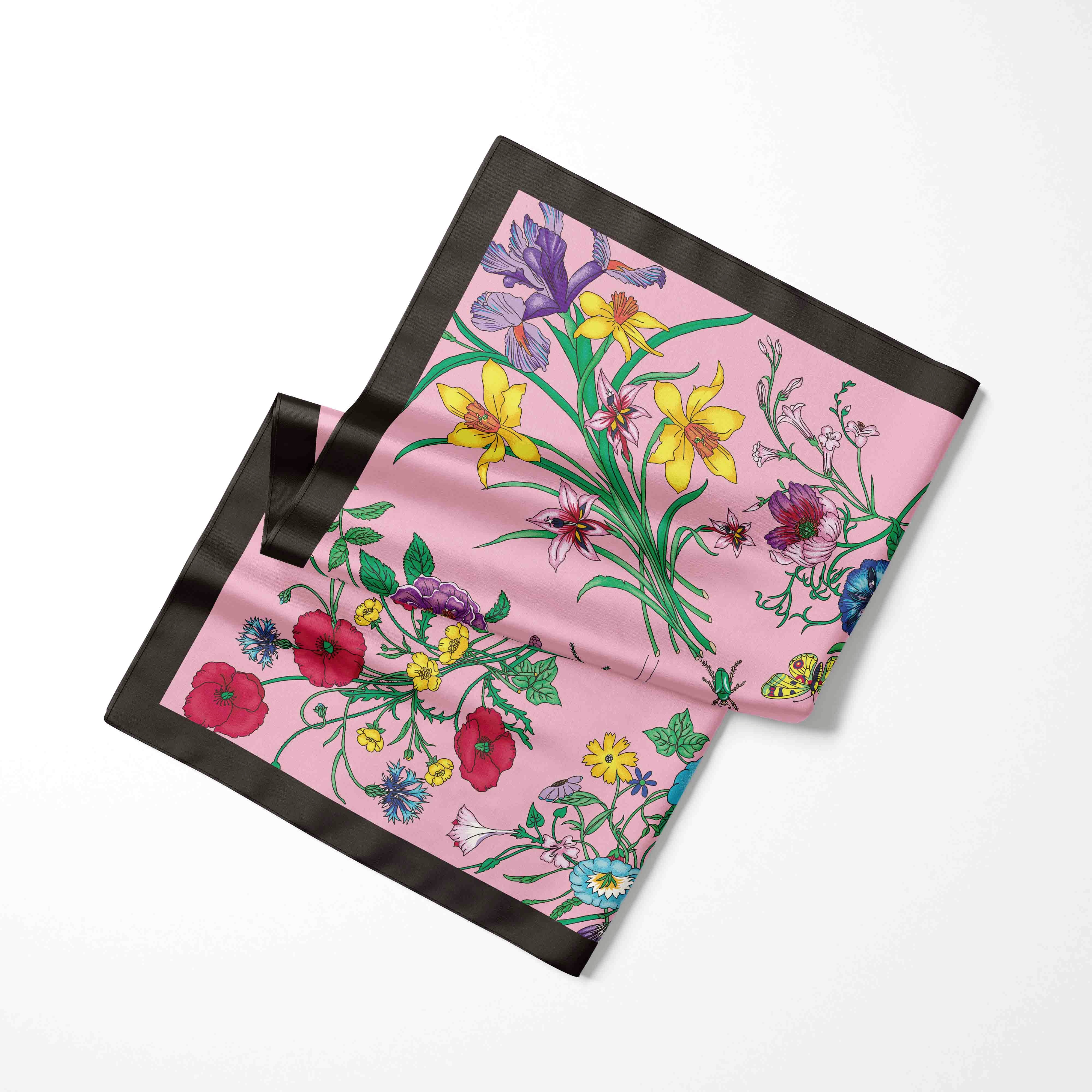 Écharpe carrée de 90x90 cm en laine pour femme, motif tendance 2026, châle chaud d'hiver, foulard de créateur, bandeau, hijab