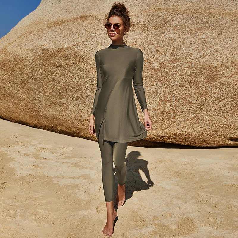 Maillot de bain pour femmes musulmanes, couverture complète islamique, modeste, vêtements de plage d'été, vêtements de plage arabes, sport, Dubaï, 2024