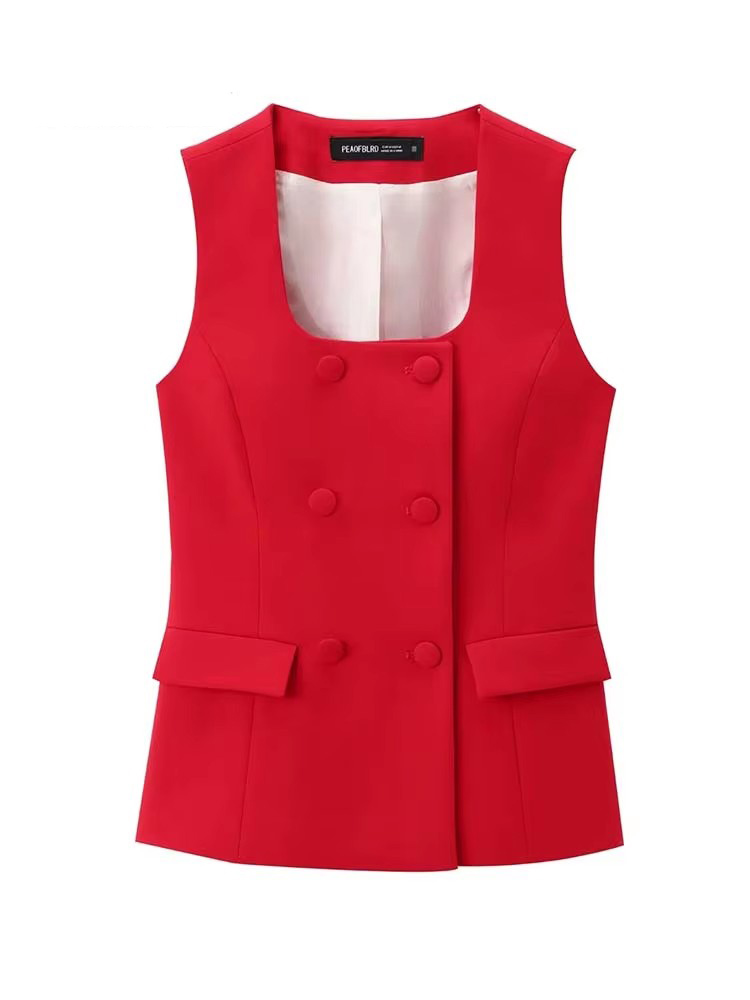 Femmes 2 pièces ensembles nouvelle mode bureau gilet haut + fendu jambe droite pantalon femmes costume formel deux pièces ensemble femmes tenue