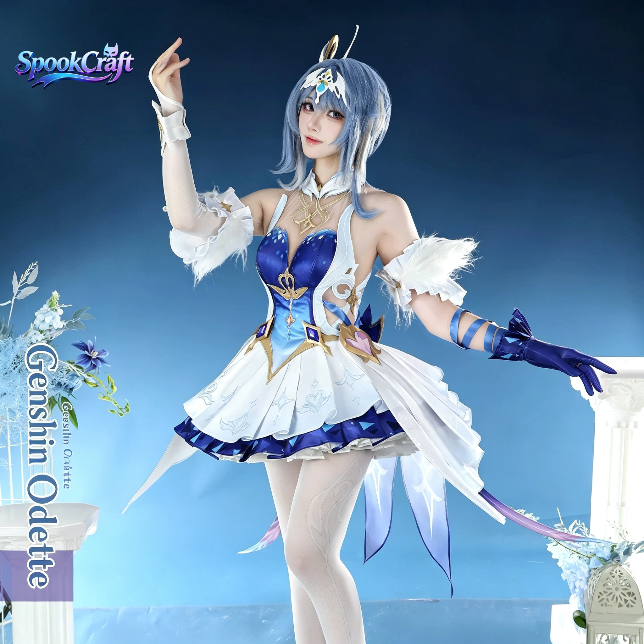 Nouvelle arrivée Genshin Impact Snezhnaya Odette Cos Tenue d'hiver pour femmes Halloween Carnaval Comic Con Paiement anticipé