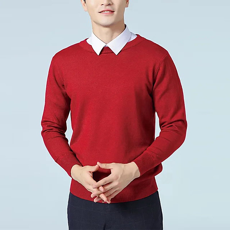 Pull en mélange de cachemire pour hommes, col rond, tricoté, en laine, polyvalent, doux et chaud, grande taille 5XL, printemps automne