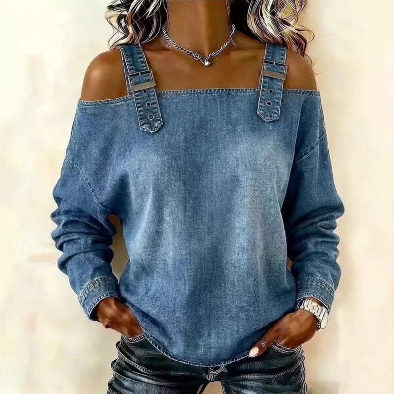 Chemisier décontracté à manches longues pour femme, nouveau style printemps-été-automne, avec bretelles à nouer, haut tendance pour vêtements féminins