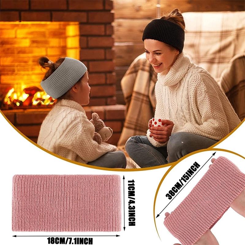 Large bandeaux pour femmes filles hiver chaud Turban bandeau tricoté élastique bandeau banane laine oreille Wamer cheveux accessoires