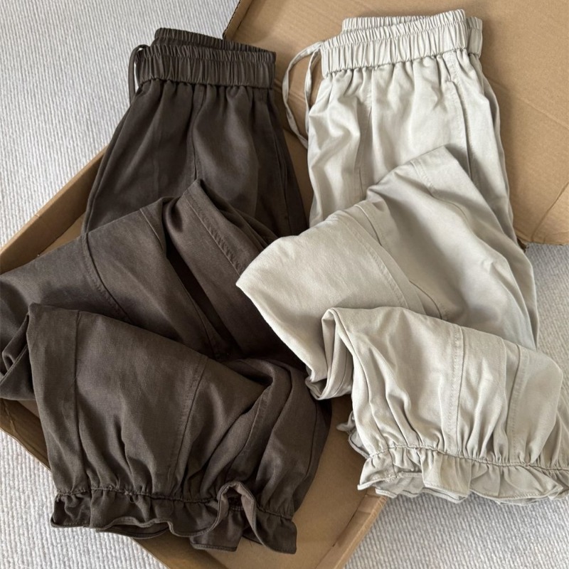 Femmes Floral jambe large pantalons décontractés taille haute pantalon ample 2025 automne nouveauté minceur confort