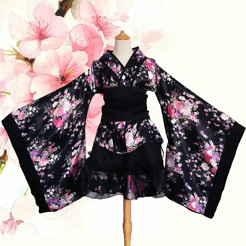 Kimono sexy, robe de demoiselle d'honneur japonaise, robe de fête pour femmes, costume de danse, costume de jeu de rôle anime, ensemble d'Halloween