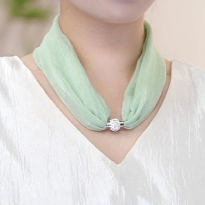 Écharpe de Style Coréen en Dentelle, Décoration Mince, Absorption Magnétique, Protection du Cou, Nouvelle Collection Printemps Automne 2024