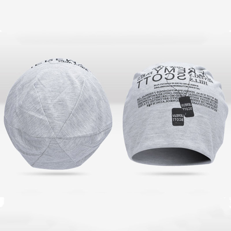 Bonnet Baggy en coton doux pour hommes et femmes, automne et printemps, Skullcaps amples, mode lettre imprimée Hip Hop, Bonnet chaud unisexe