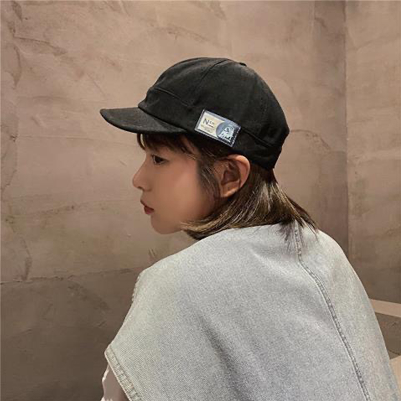 Hommes à bord court chapeau de Baseball hommes rétro lavé coton casquette à visière homme couleur unie Snapback chapeaux Hip Hop Bonnet extérieur pare-soleil