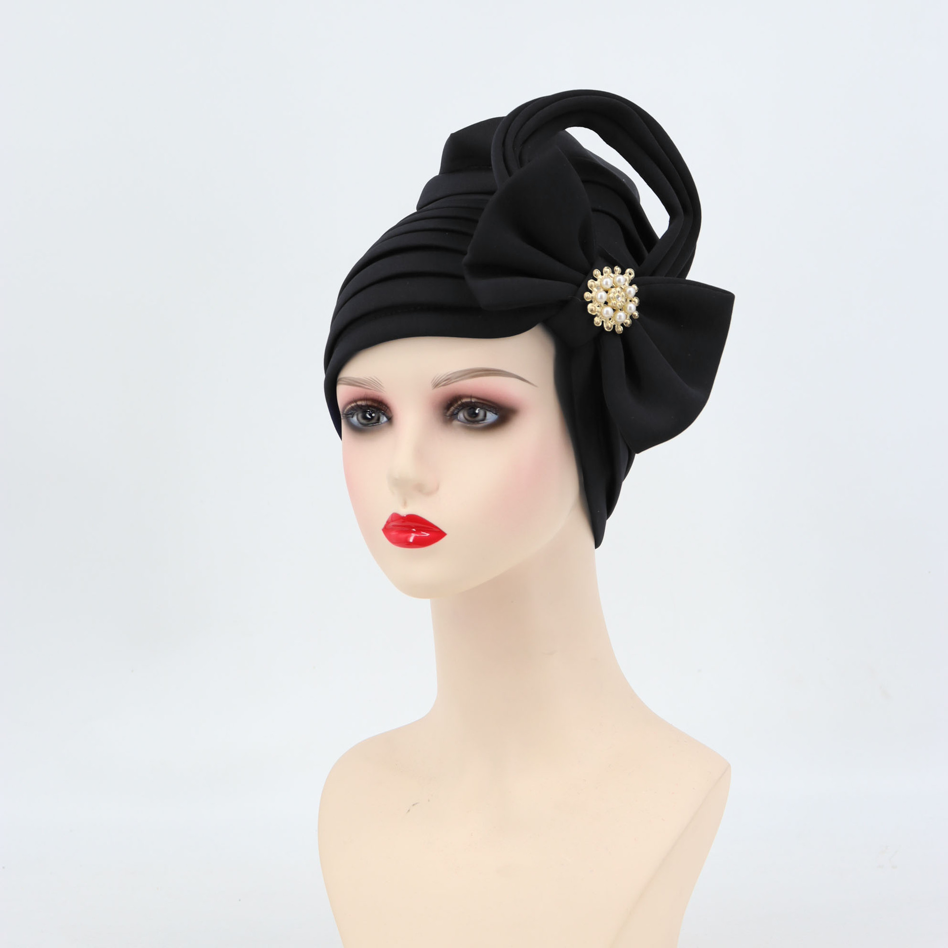 Cravate de sauna africaine multicouche pour femmes, turban en diamant, casquettes nigwin, Gele de mariage, écharpe de sauna musulmane, bonnet féminin, couvre-chef