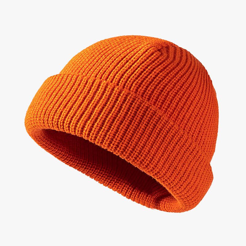 Bonnet tricoté pour femmes en saison d'automne et d'hiver, chapeau en peau de melon pour hommes, style court chaud, chapeau froid, chapeau en laine