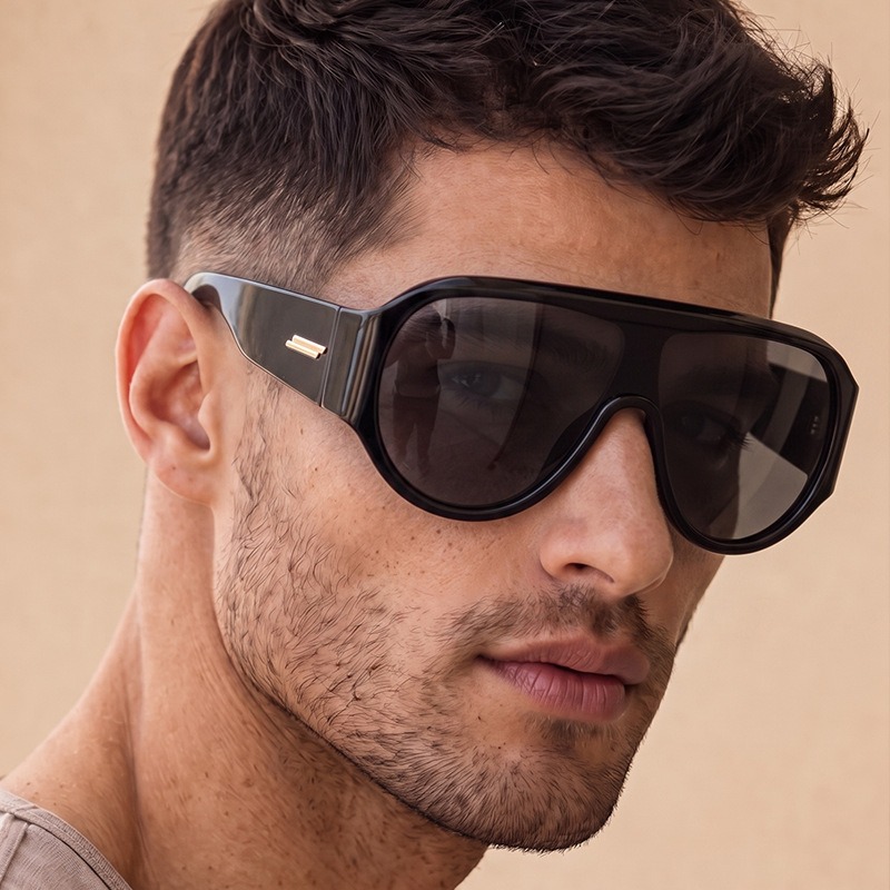 Nouvelles lunettes de soleil surdimensionnées de style pilote, tendance pour femmes et hommes, lunettes de soleil de luxe pour la conduite, protection UV400