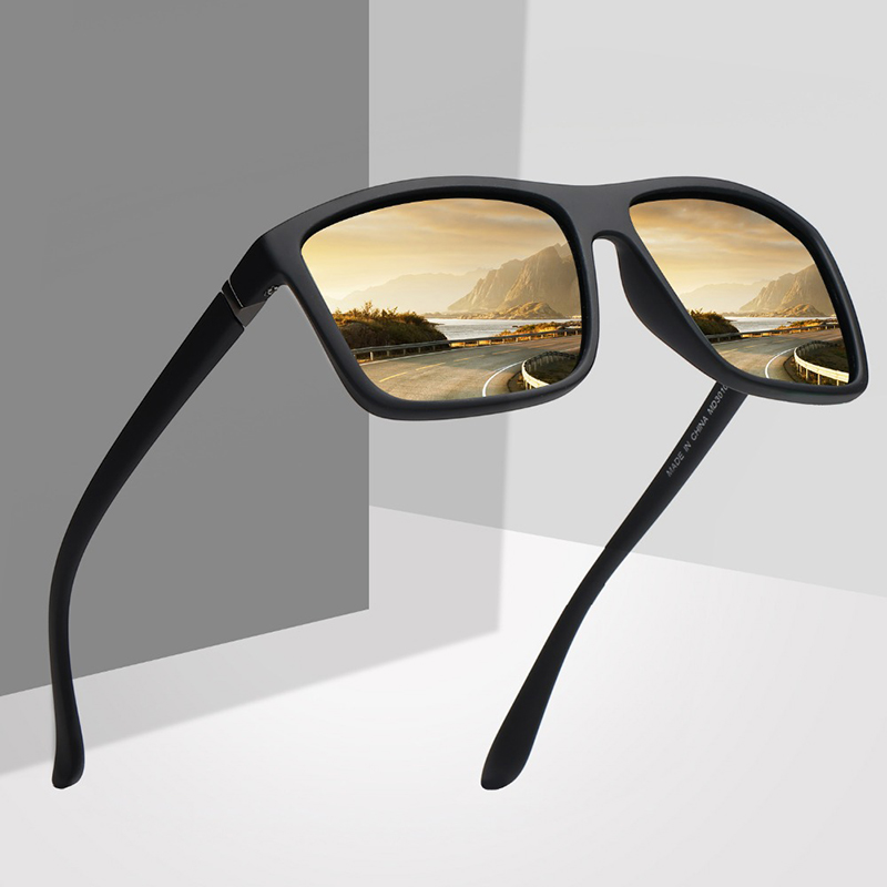 Lunettes de soleil polarisées carrées de luxe vintage pour hommes et femmes, mode, voyage, conduite, anti-éblouissement, lunettes de soleil pour hommes, UV400