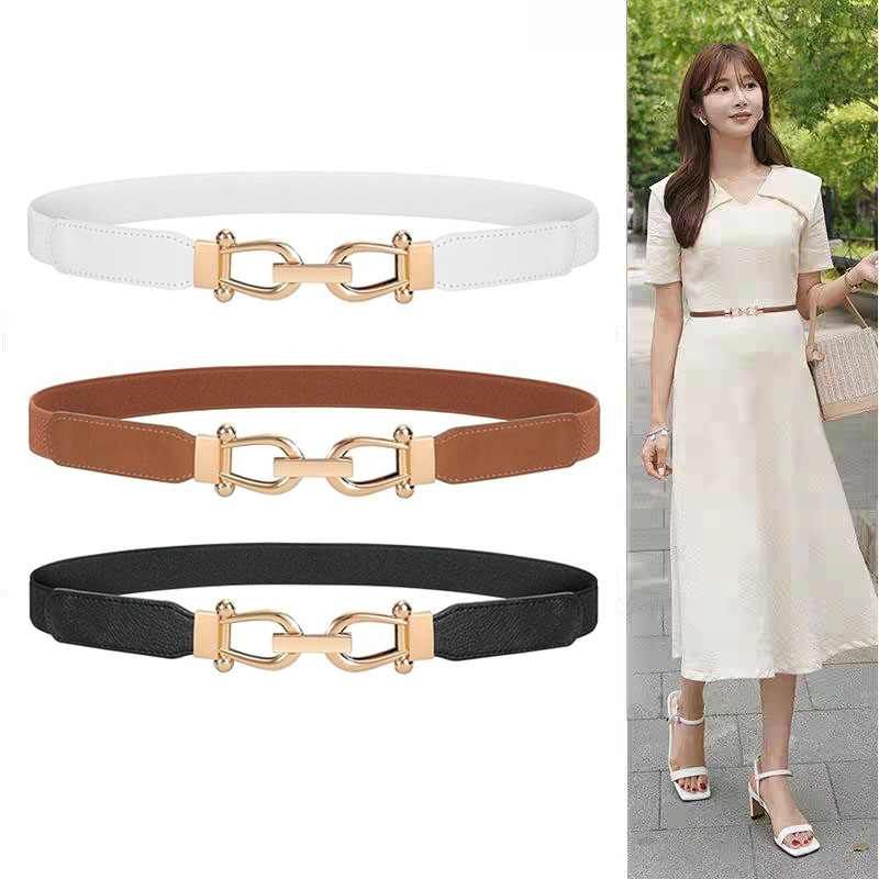 Ceinture rétro pour femme, ceinture élastique de bonne qualité, ceinture noire tendance, ceinture populaire pour robe, ceinture décorative
